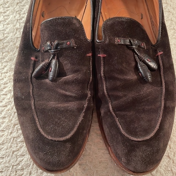 Paul Smith Chocolate Brown Leather Tassel Semi Rounded Toe Loafers main image 5